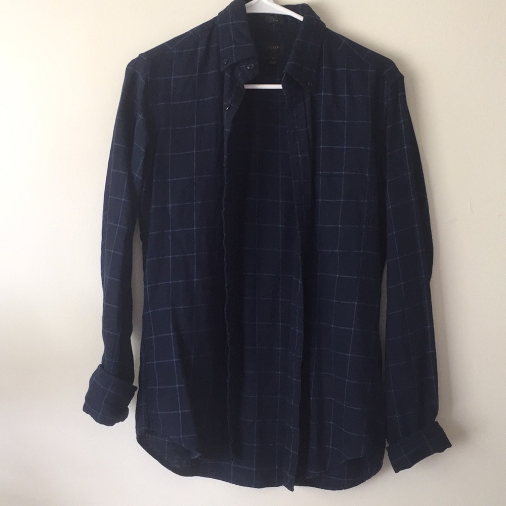 J. Crew Slim Cotton-Linen Shirt in Windowpane